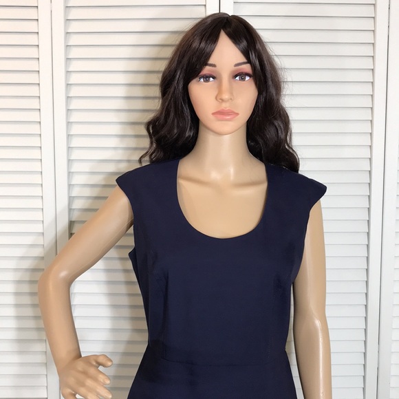 Piazza Sempione Wool Blend Blue Dress Size 6 - Picture 3 of 13